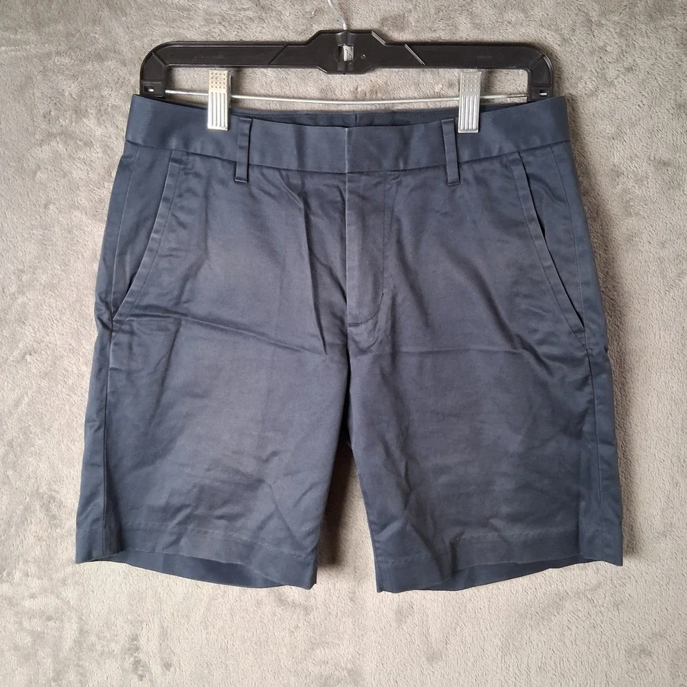 Bonobos Monday Chino Shorts Navy Blue Stretch Cotton 7 Inch Inseam Mens 28